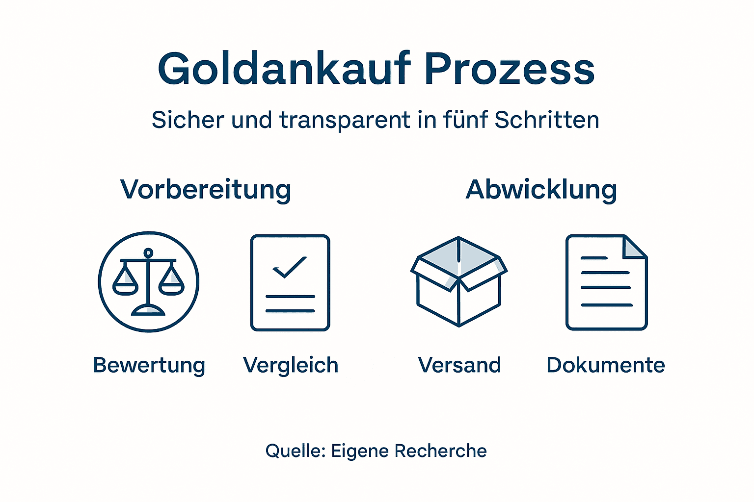 Ablauf des Goldankaufs – die einzelnen Schritte im Überblick