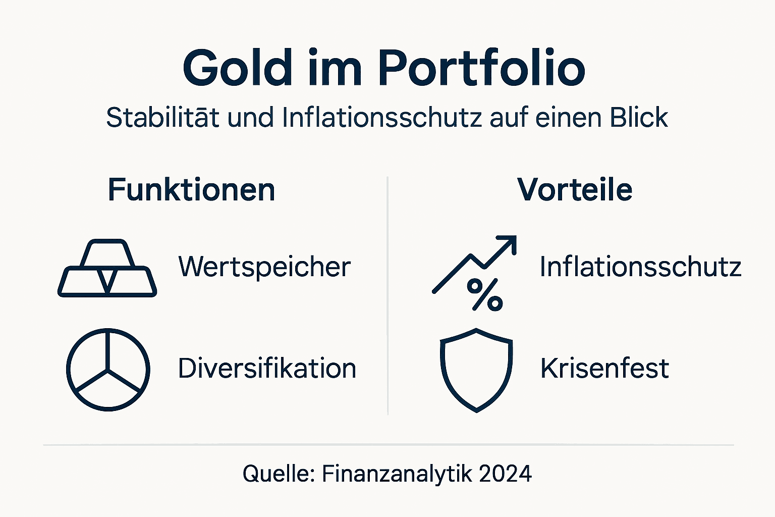 Infografik: Gold – der sichere Anker im Anlageportfolio