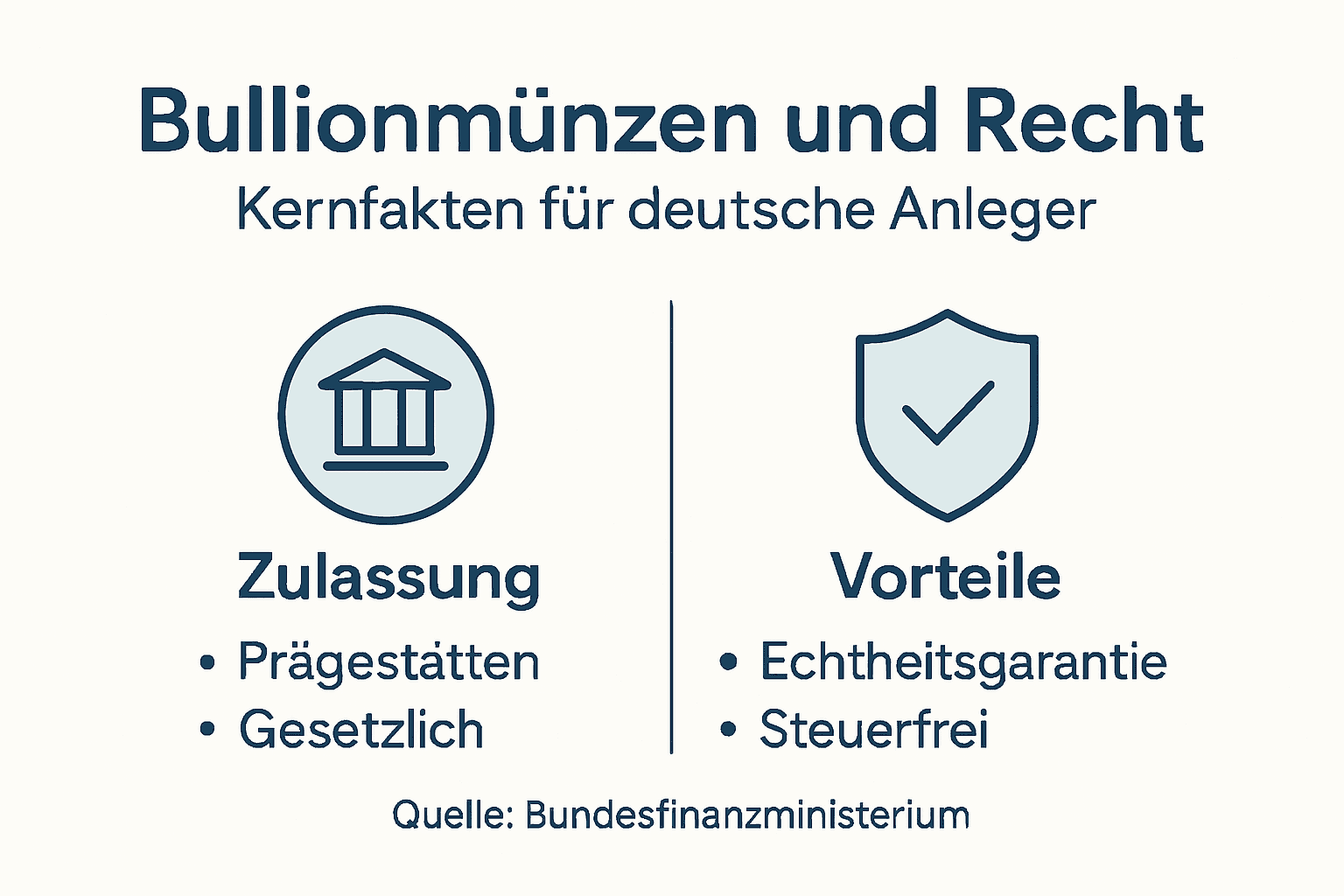 Infografik: Bullionmünzen – Rechtliche Grundlagen in Deutschland