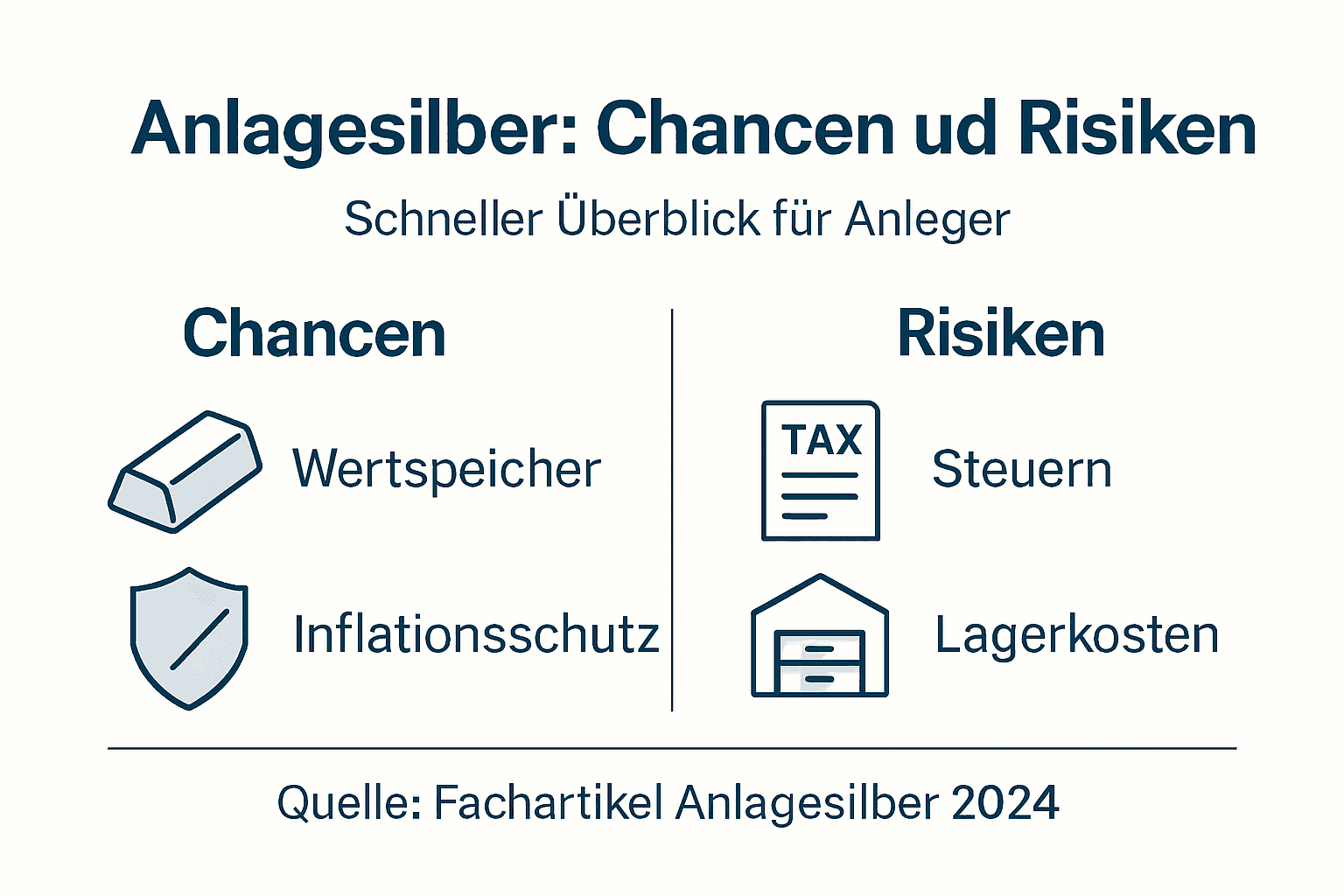 Infografik: Chancen und Risiken beim Investieren in Silber