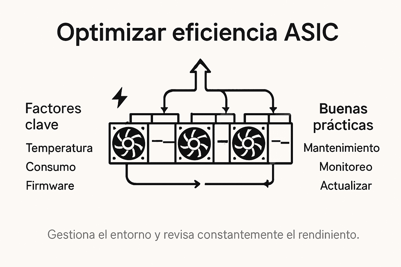 Guía visual para mejorar el rendimiento de tus equipos ASIC de minería
