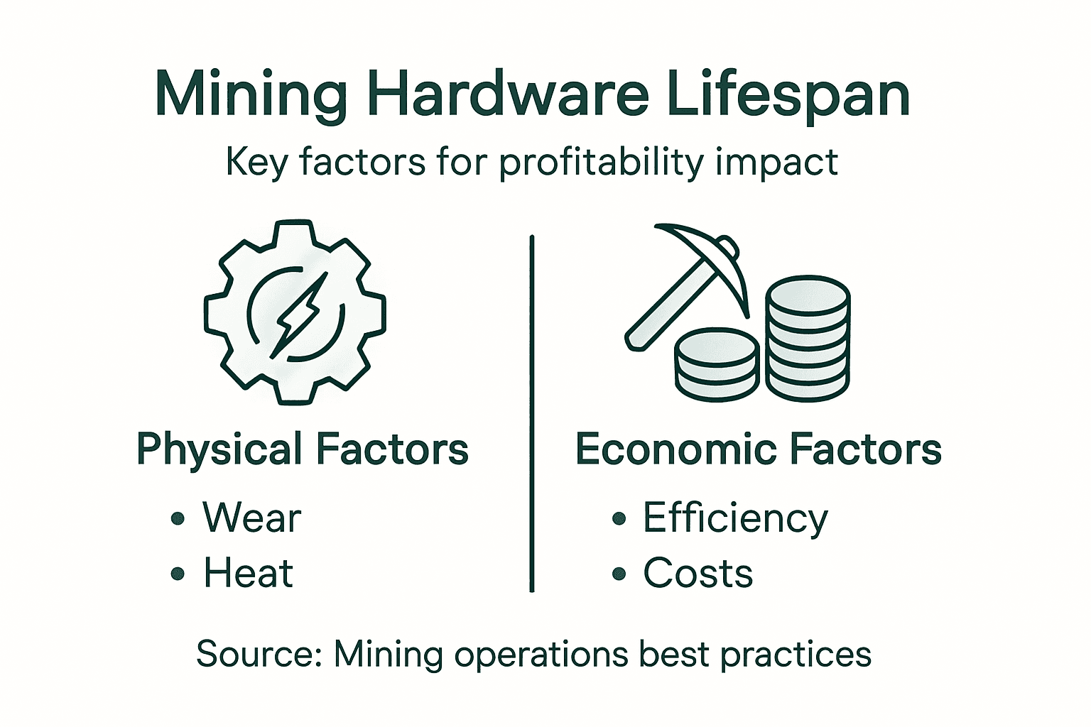 Infographic showing hardware lifespan factors