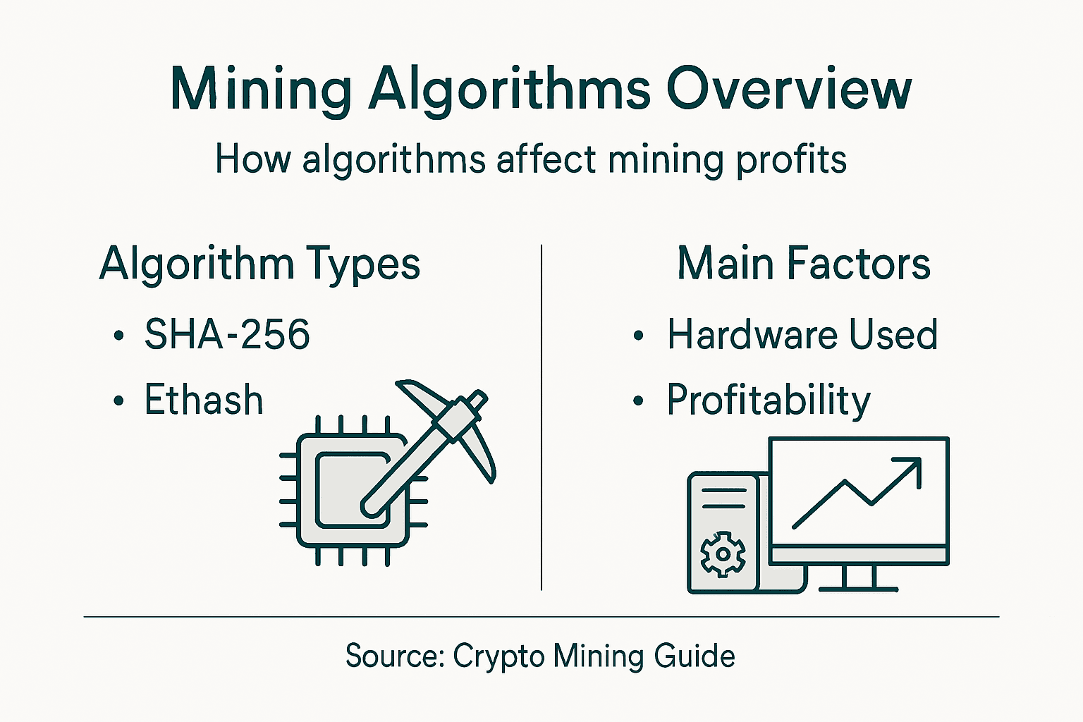 Infographic showing mining algorithms and their impact