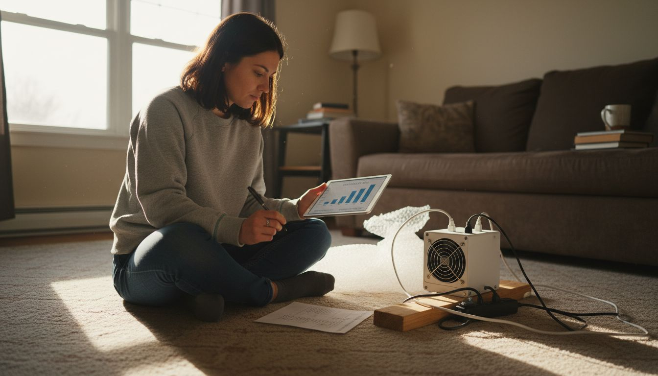 Reviewing mining setup expenses at home