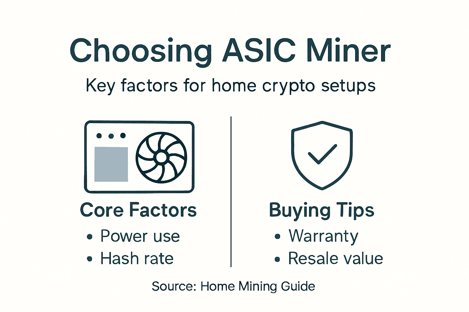 Infographic on ASIC miner selection factors