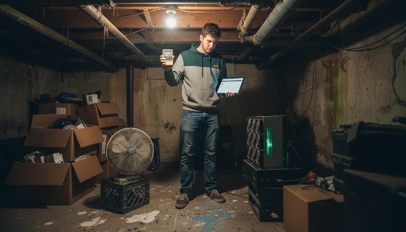 Basement setup measuring ASIC noise and zoning