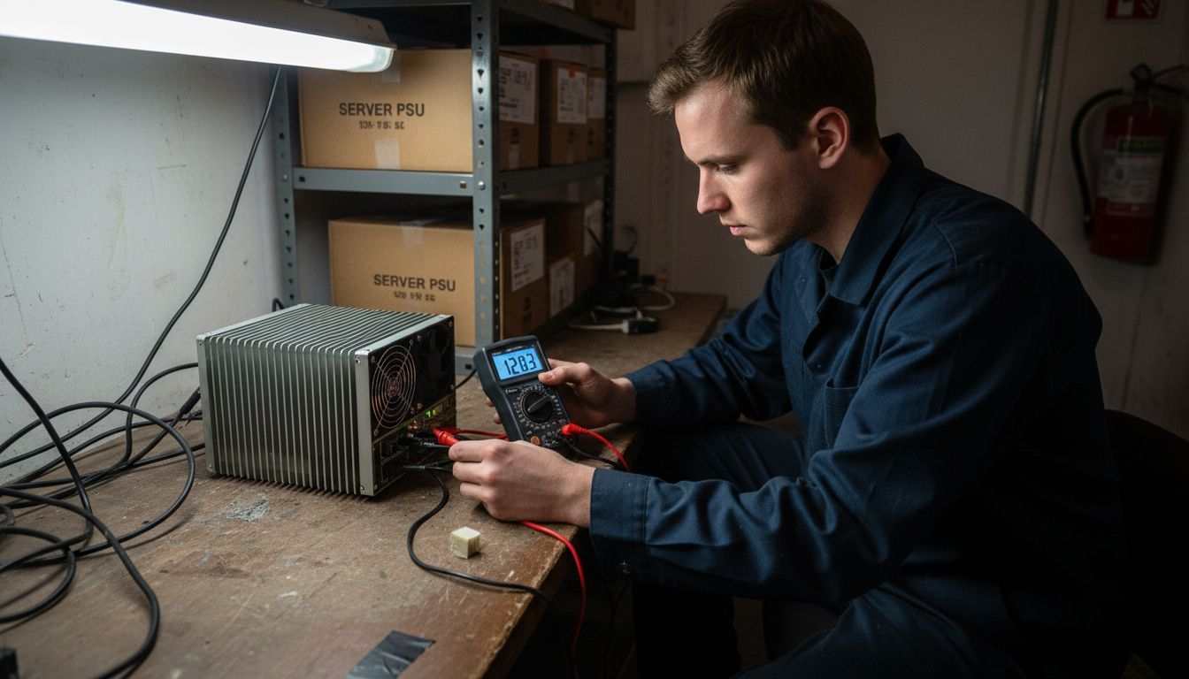 Multimeter measuring ASIC miner voltage