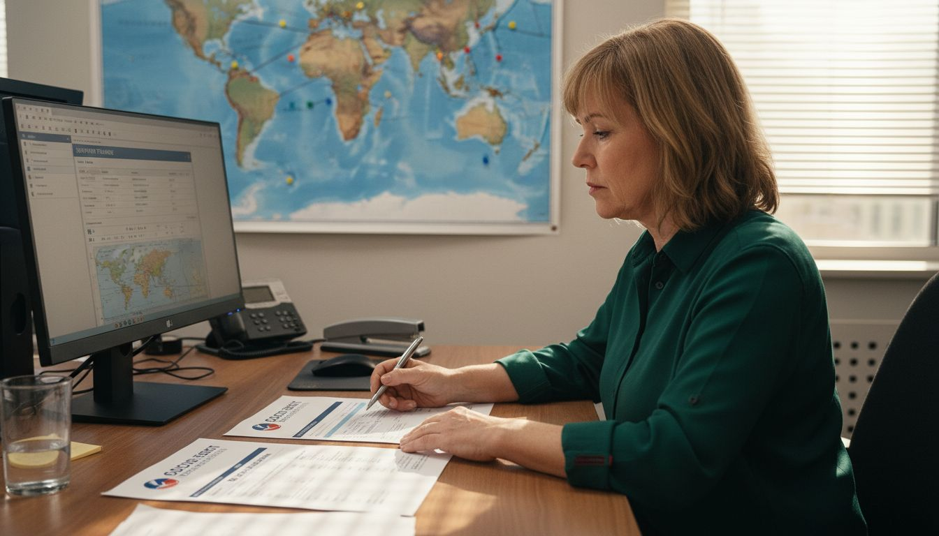 Coordinator comparing mining shipment courier quotes