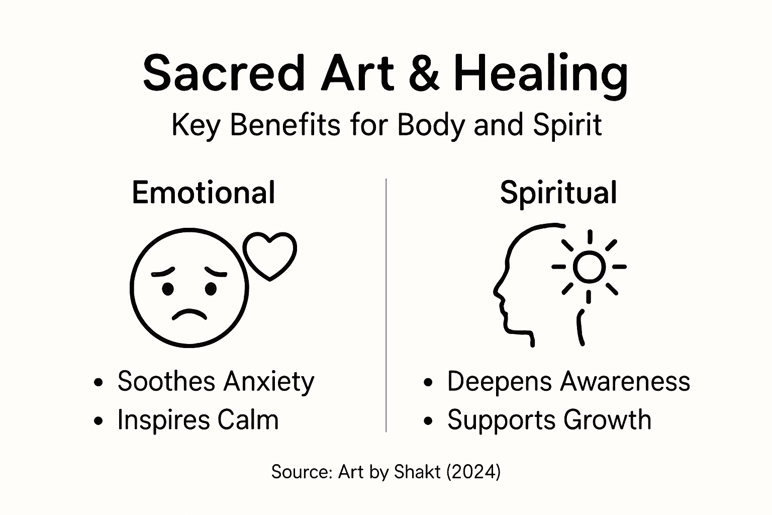 Infographic on sacred art and embodied healing