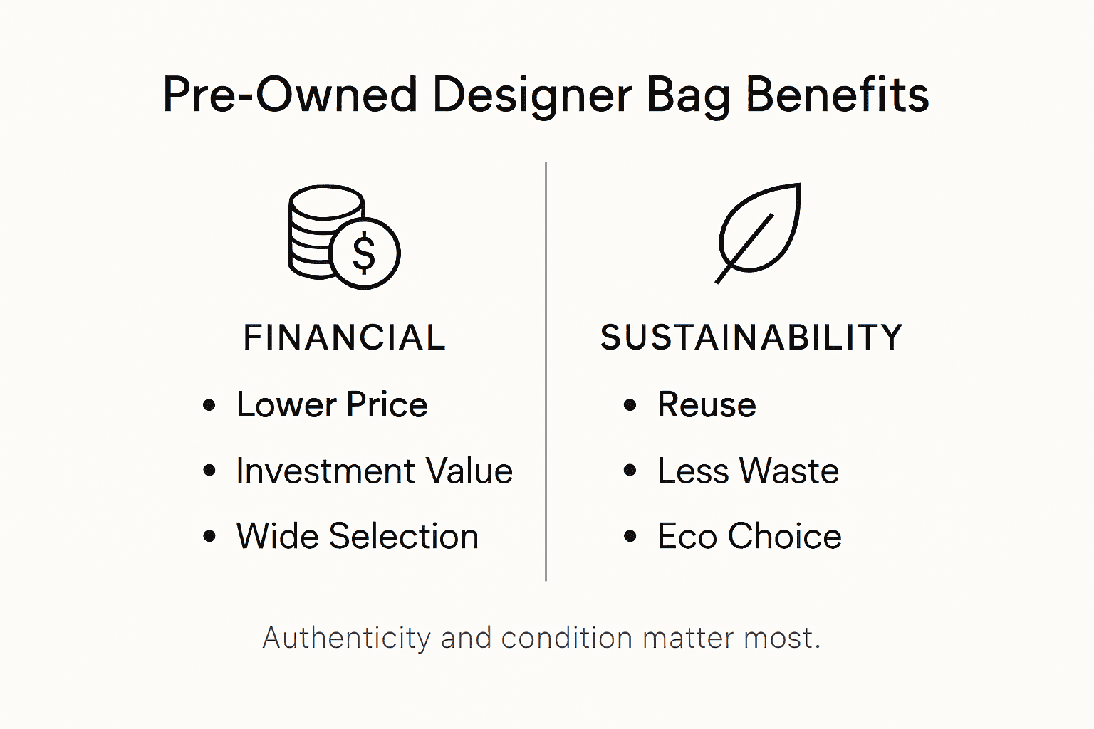 Infographic showing value and impact of pre-owned bags