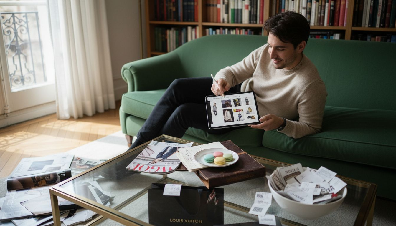 Browsing curated designer fashion collection