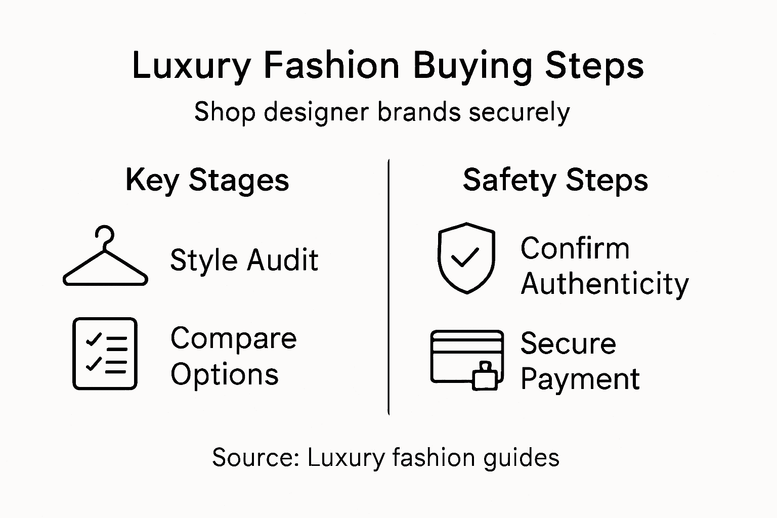 Infographic of secure fashion buying process