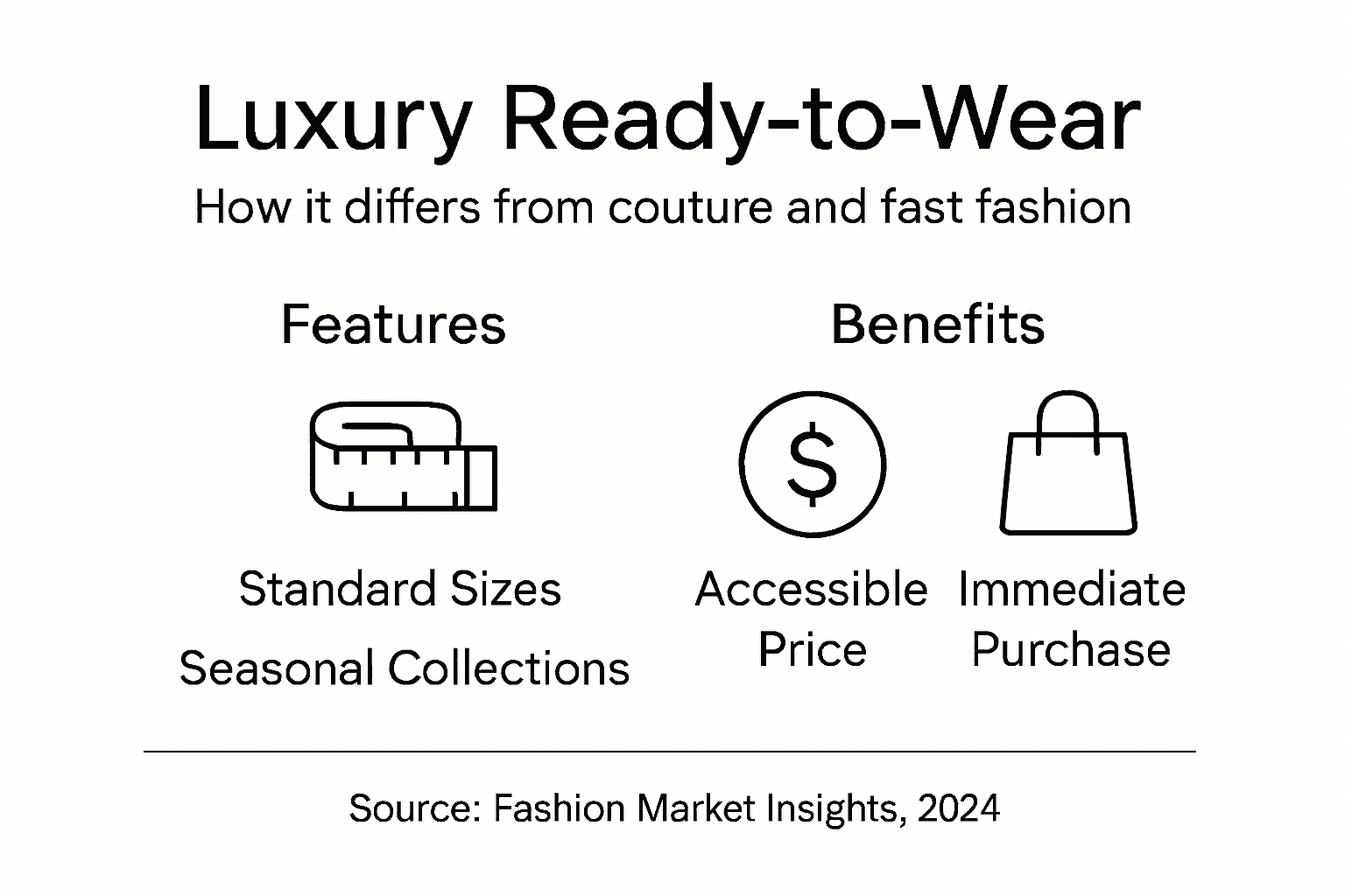 Infographic summarizes luxury ready-to-wear differences
