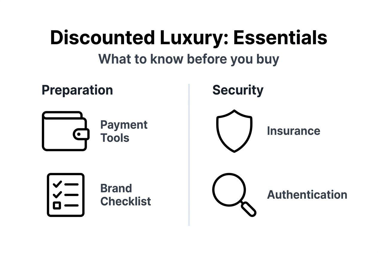 Infographic showing luxury buying essentials overview