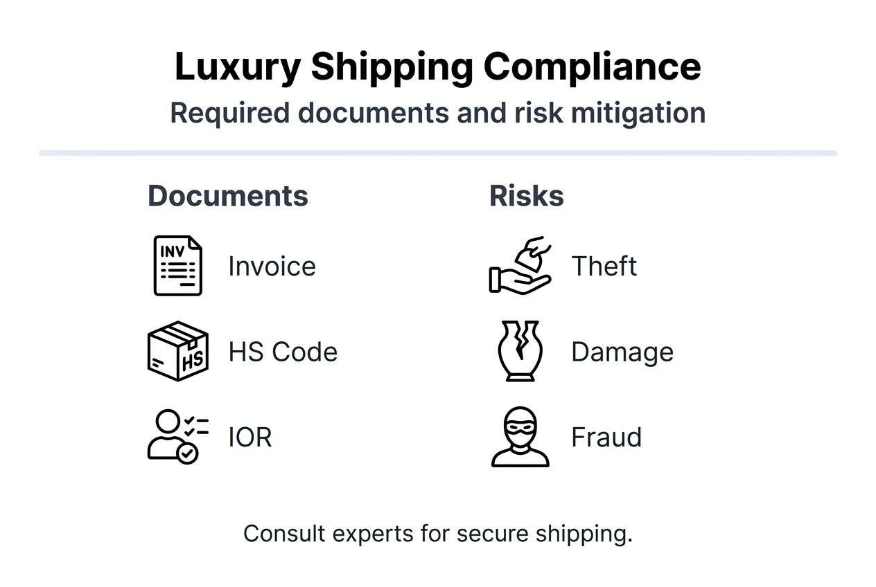 Infographic: luxury shipping compliance overview