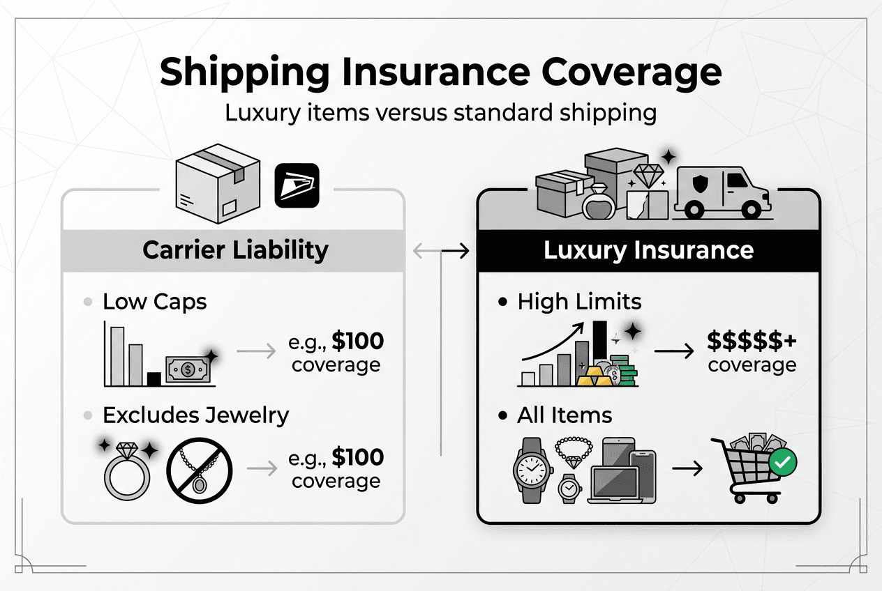 Infographic comparing carrier and luxury insurance