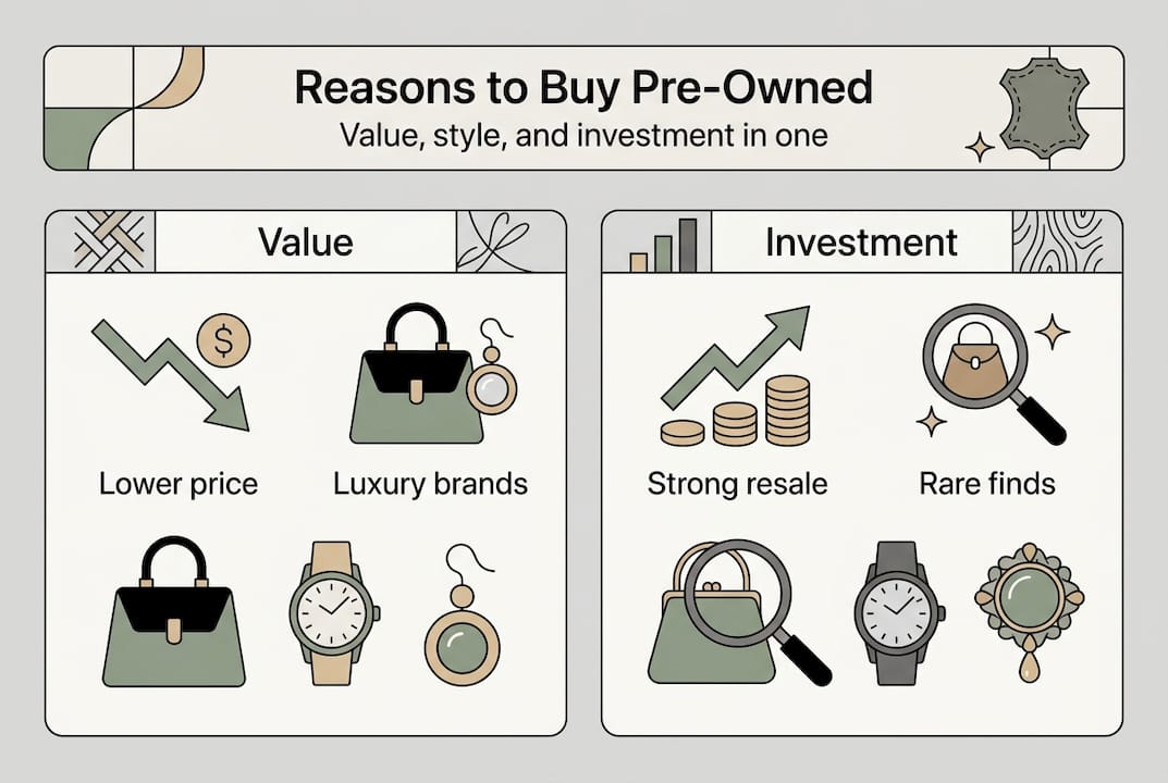 Infographic reasons value and investment pre-owned