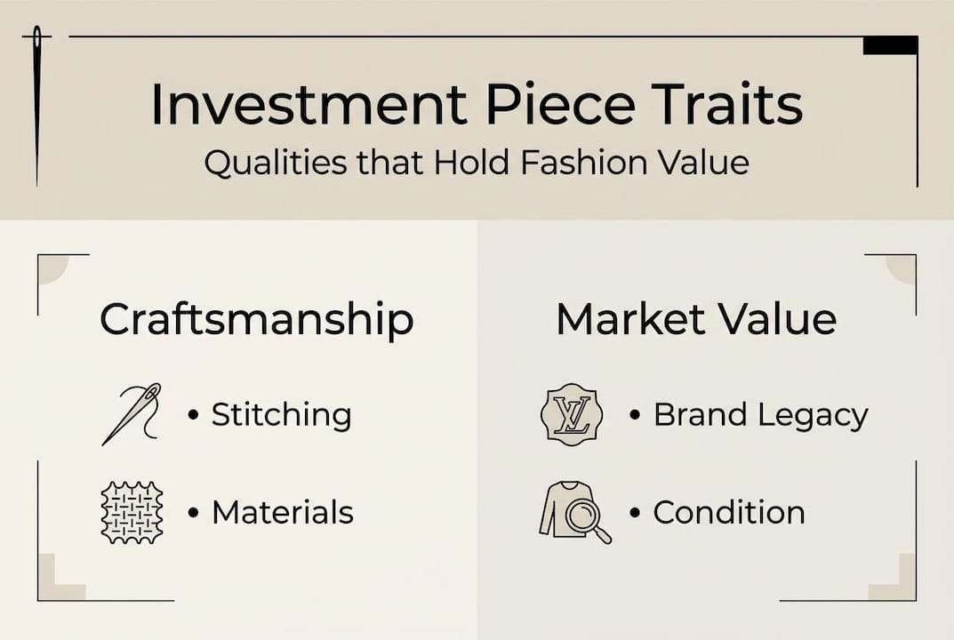 Infographic fashion investment piece traits summary