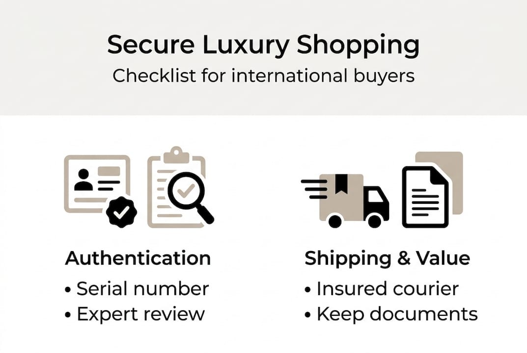 Infographic: checklist for secure luxury shopping