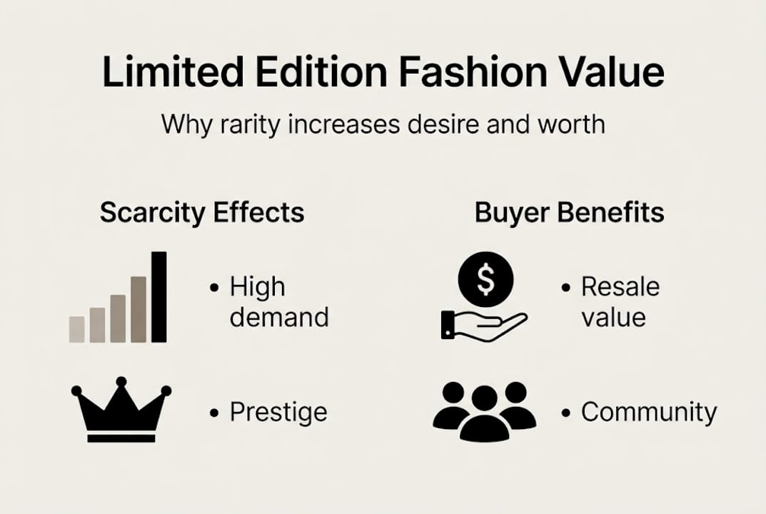 Infographic on limited edition fashion value