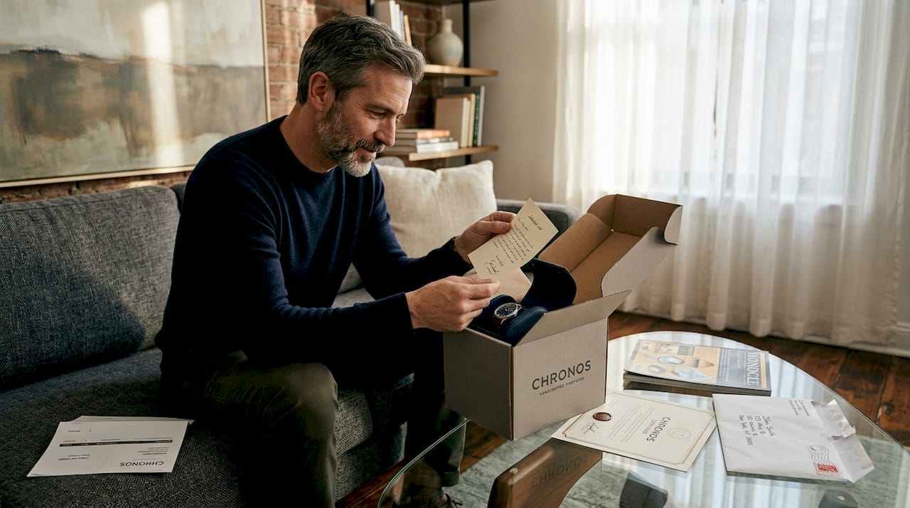 Shopper unboxes authenticated designer watch