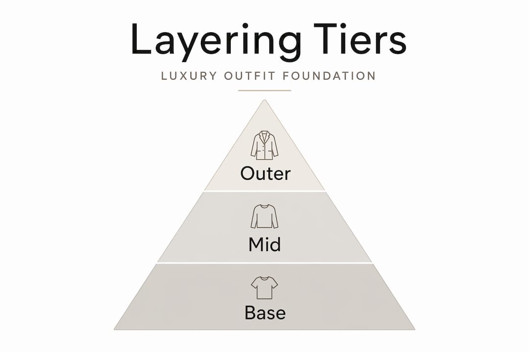 Hierarchy infographic of luxury layering tiers