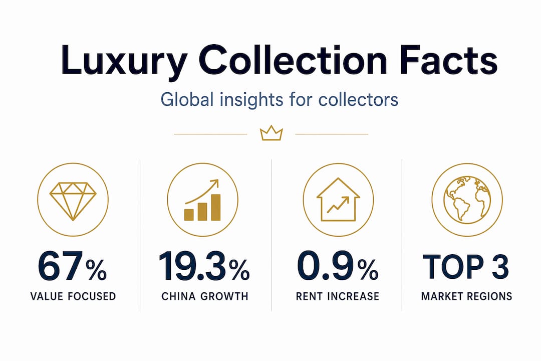 Infographic with luxury market stats and regional focus