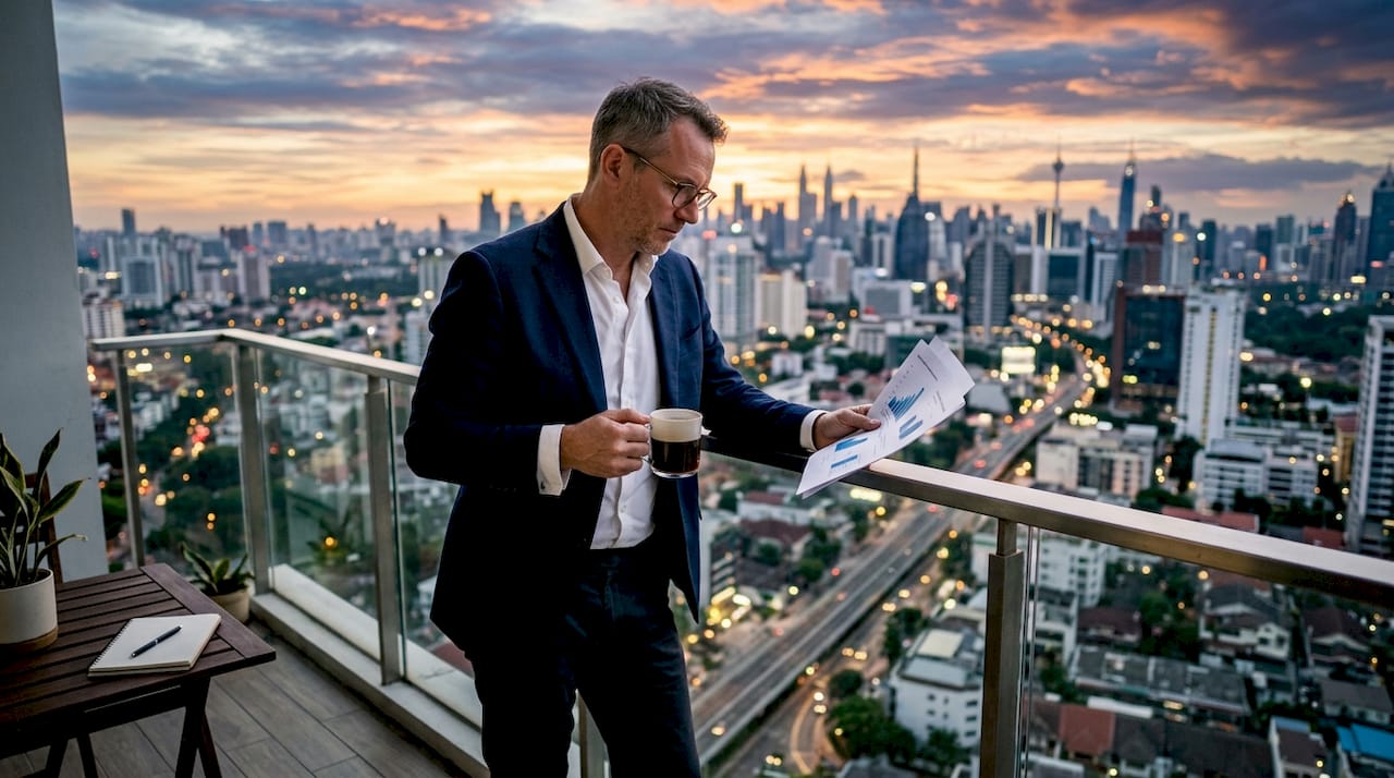 Marketing analyst studying luxury event growth data
