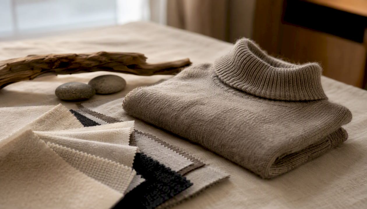 Cashmere and fine-gauge knitwear textures