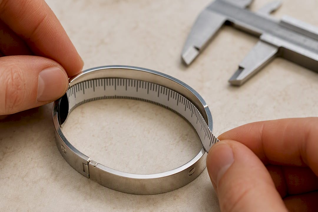 Measuring bracelet interior dimensions