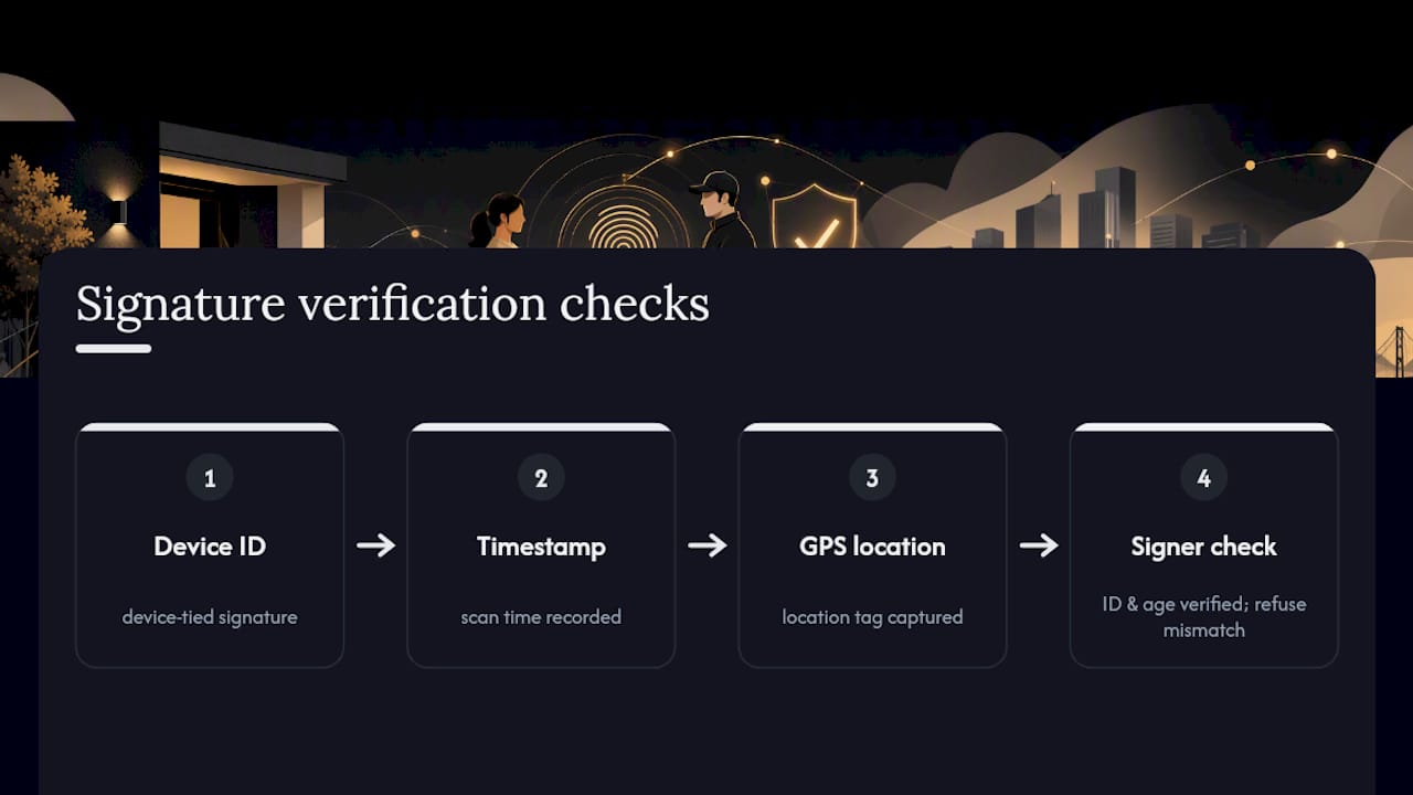Carrier signature verification checks