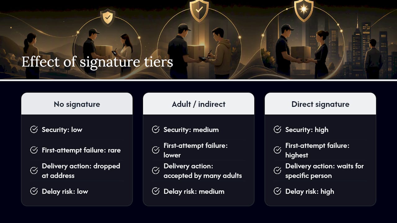 Does Signature on Delivery Slow Down Delivery Times? — overview diagram