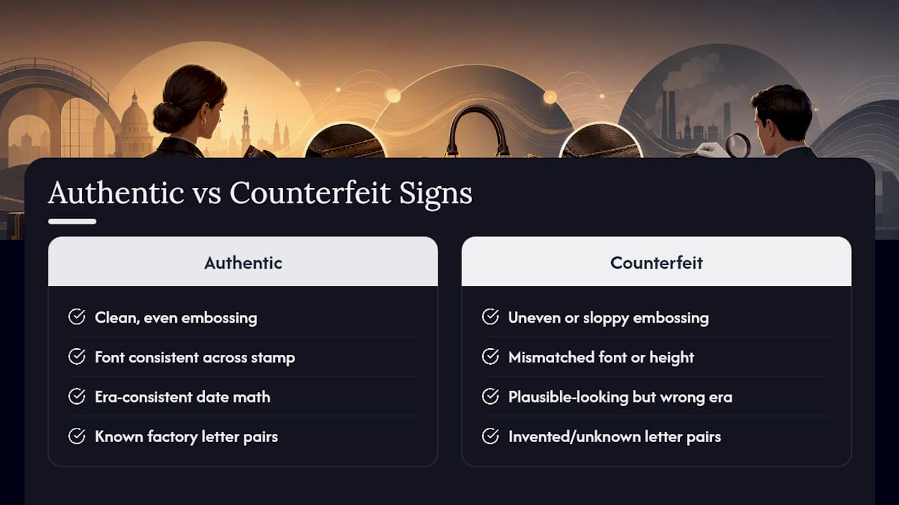 Real Vs. Fake: What Counterfeit Date Codes Actually Look Like — overview diagram