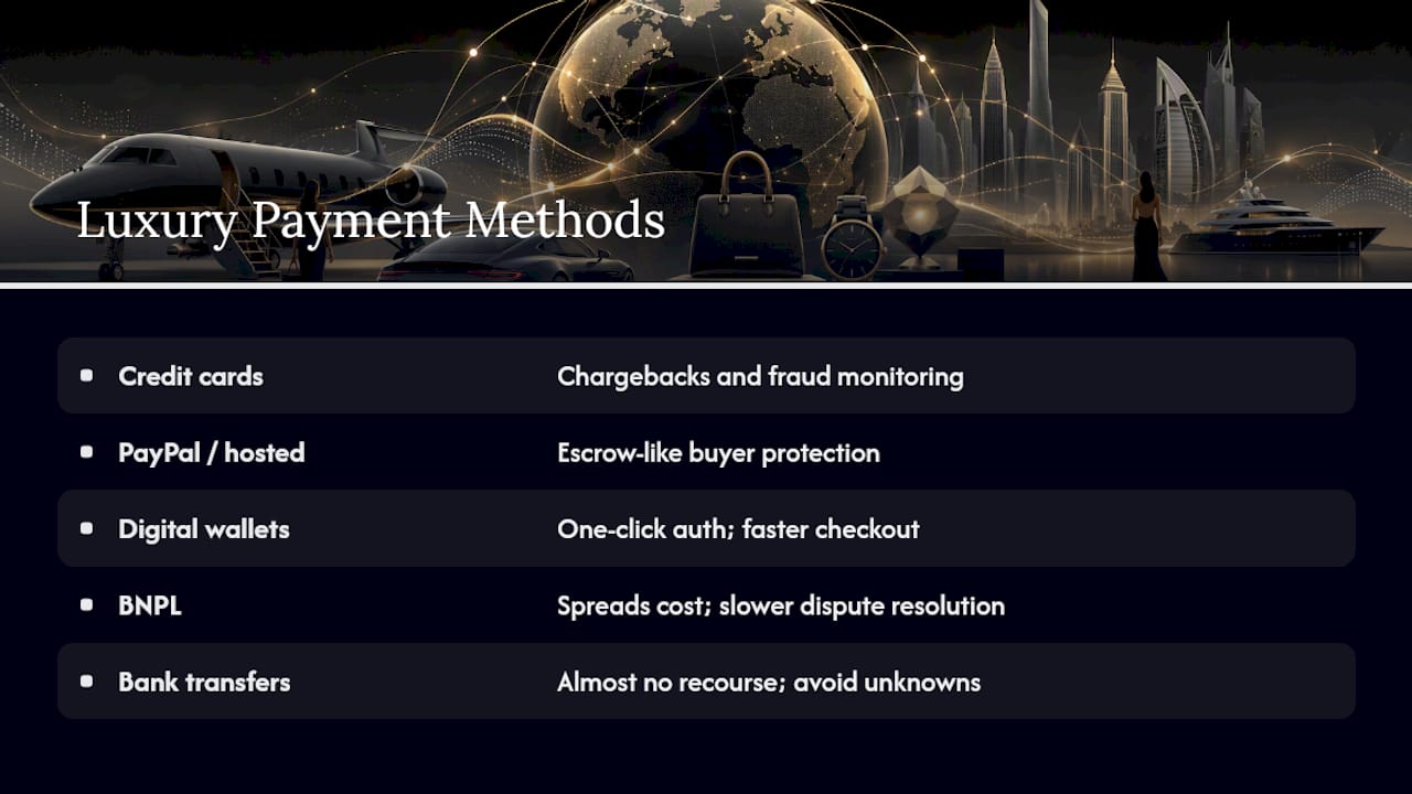 International Payment Methods Luxury Shoppers Rely On — overview diagram