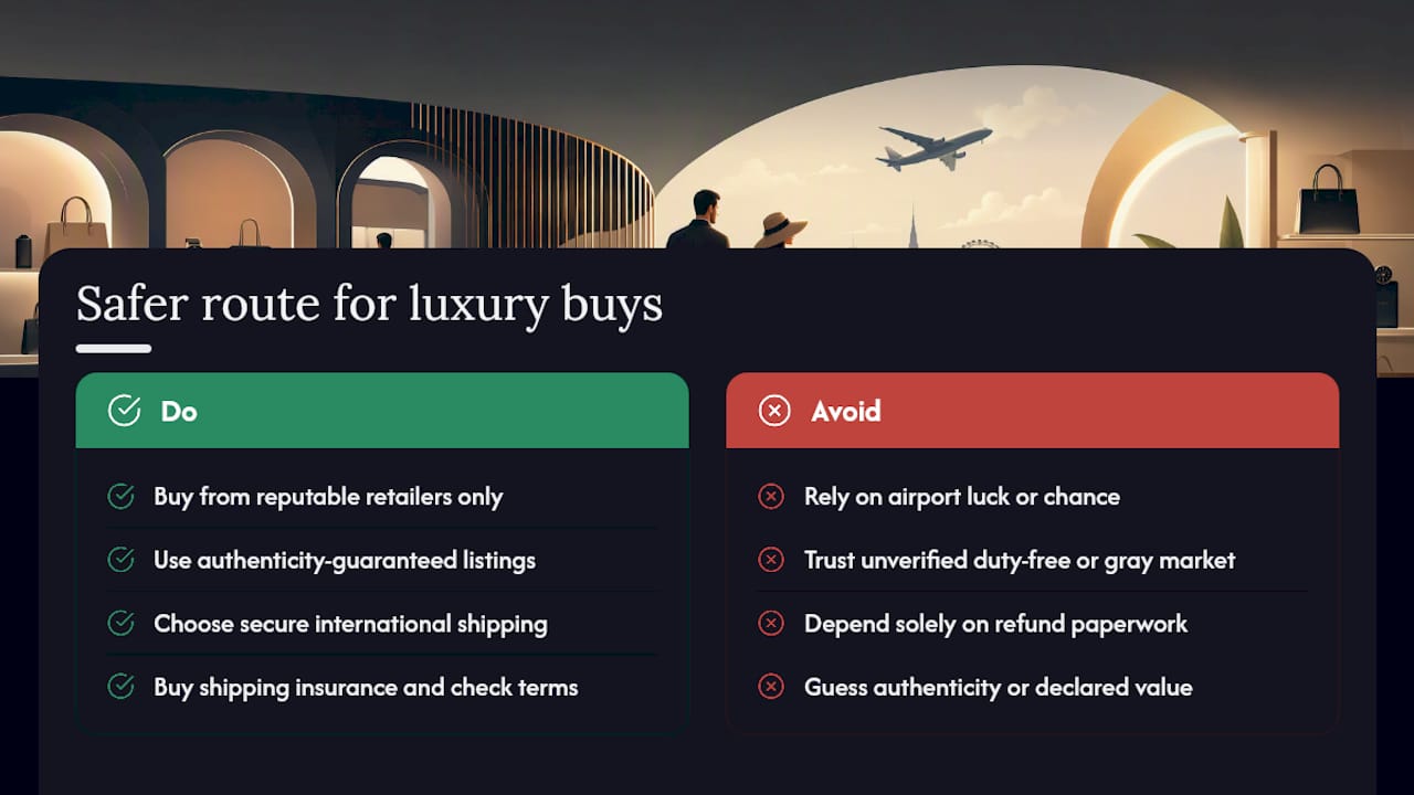 A Safer Route for High-Value Luxury Purchases — overview diagram
