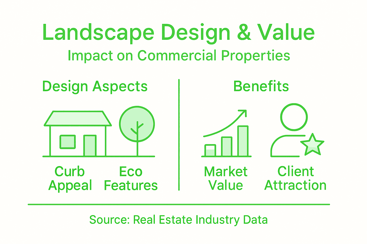 Infographic landscape design value impact