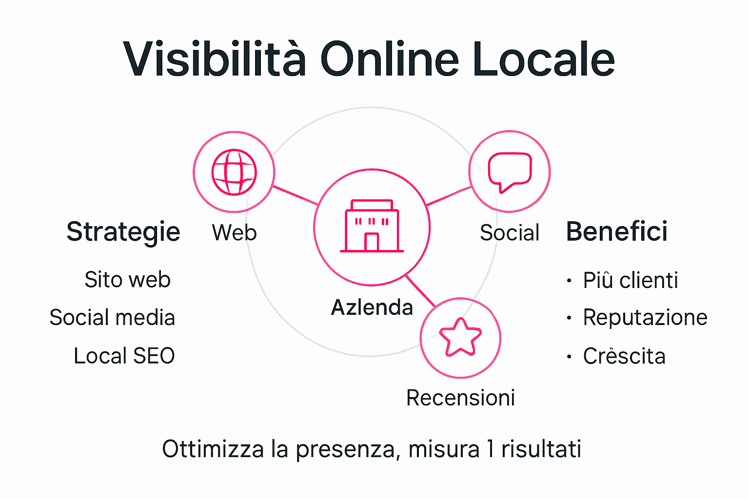 Infografica: strategie vincenti e vantaggi della visibilità online per le imprese locali