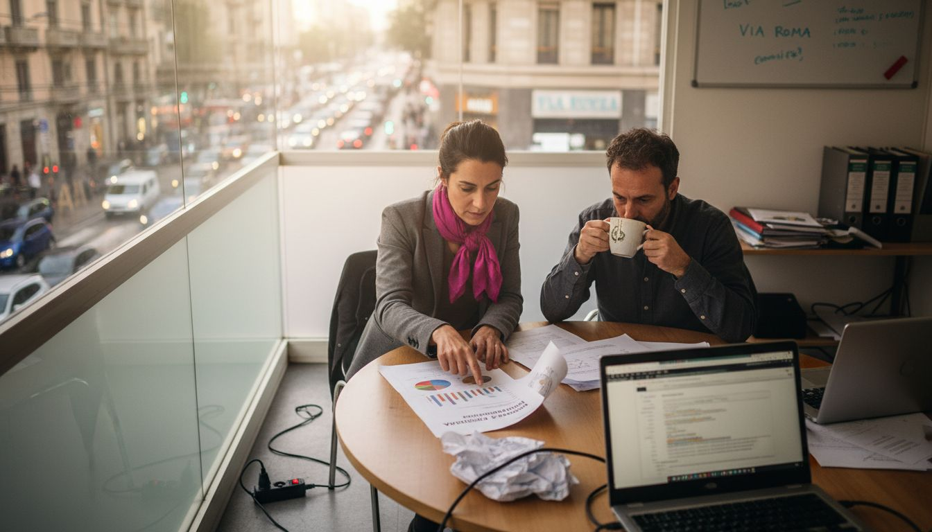 Il team sta analizzando i documenti relativi alla strategia pubblicitaria.