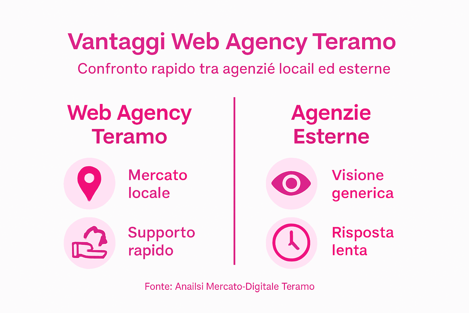 Infografica: i punti di forza che rendono unica una web agency a Teramo