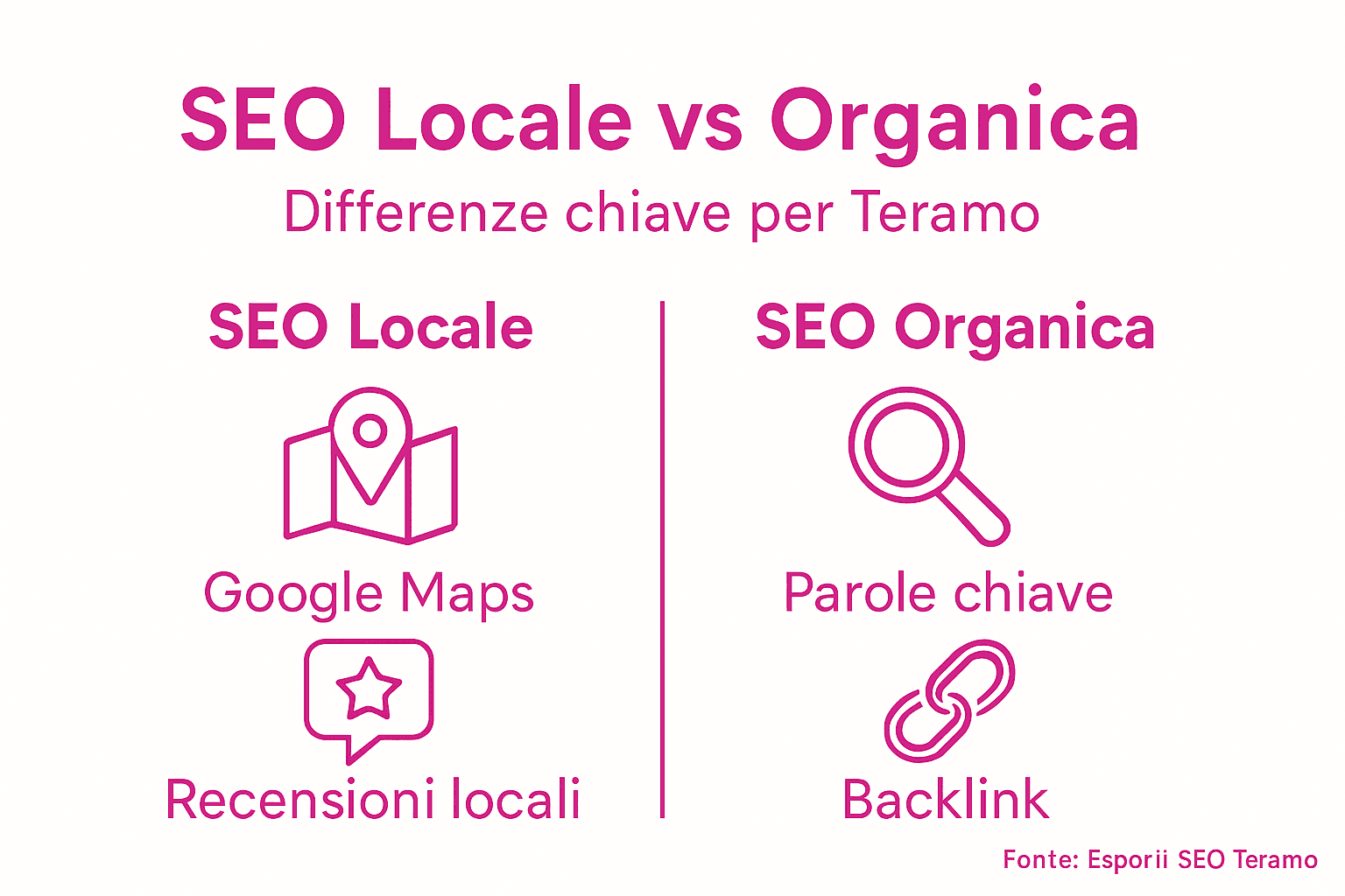 Infografica: come cambiano SEO locale e SEO tradizionale