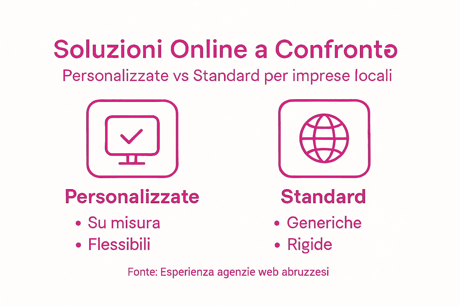 Infografica: soluzioni digitali su misura o standard? Scopri le differenze