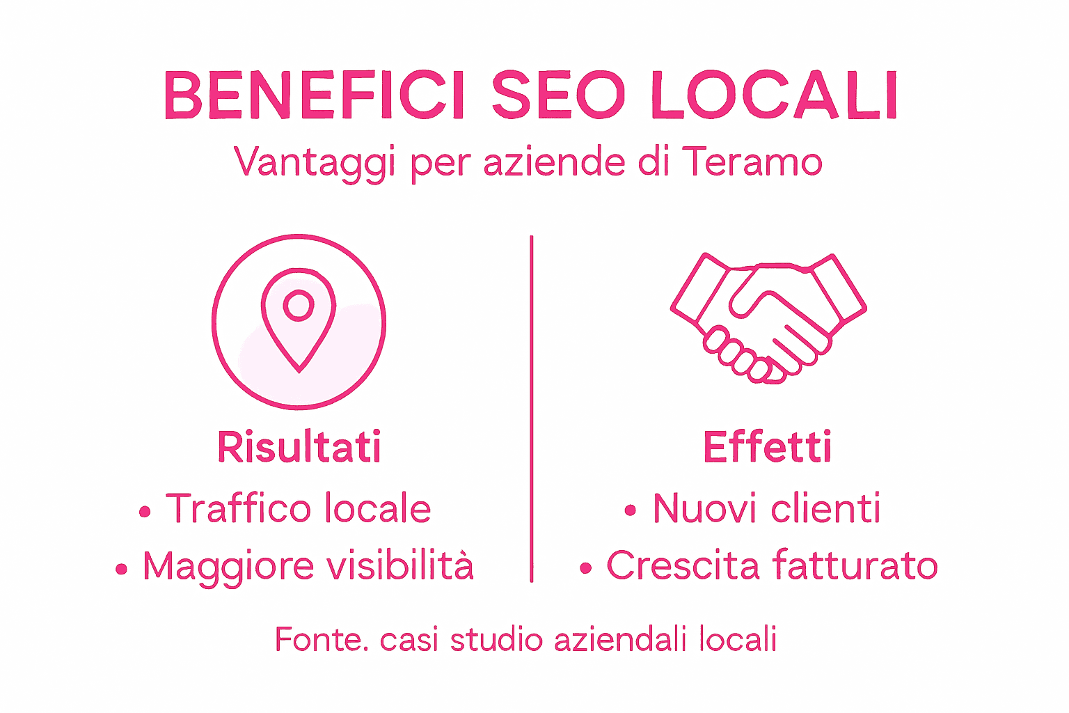 Infografica: tutti i vantaggi della SEO locale per le imprese di Teramo