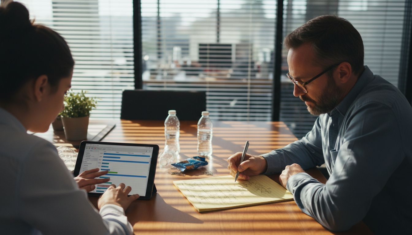 Team segmenting email list in meeting