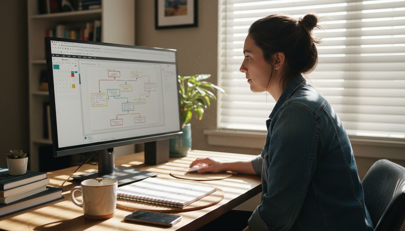 Marketer scheduling automated email campaign