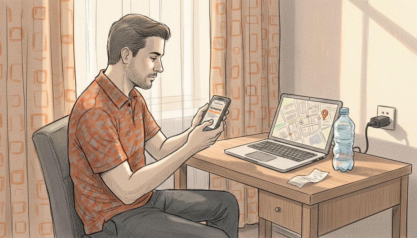 Configuring travel data profile in hotel room