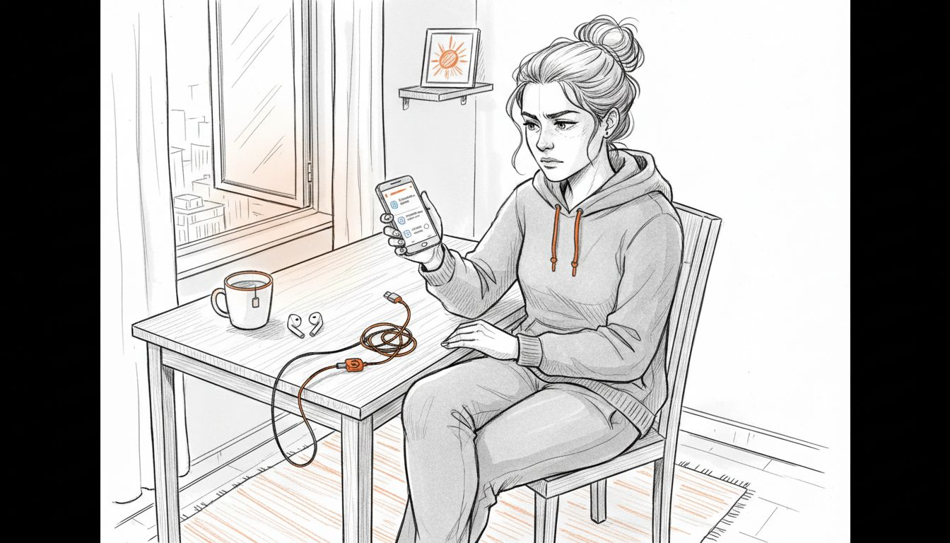 Person managing eSIM profiles on smartphone