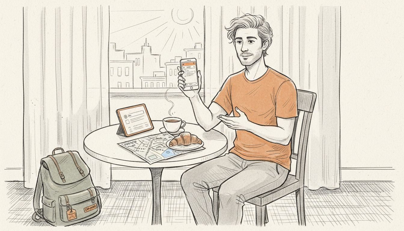 Traveler checking phone for eSIM compatibility