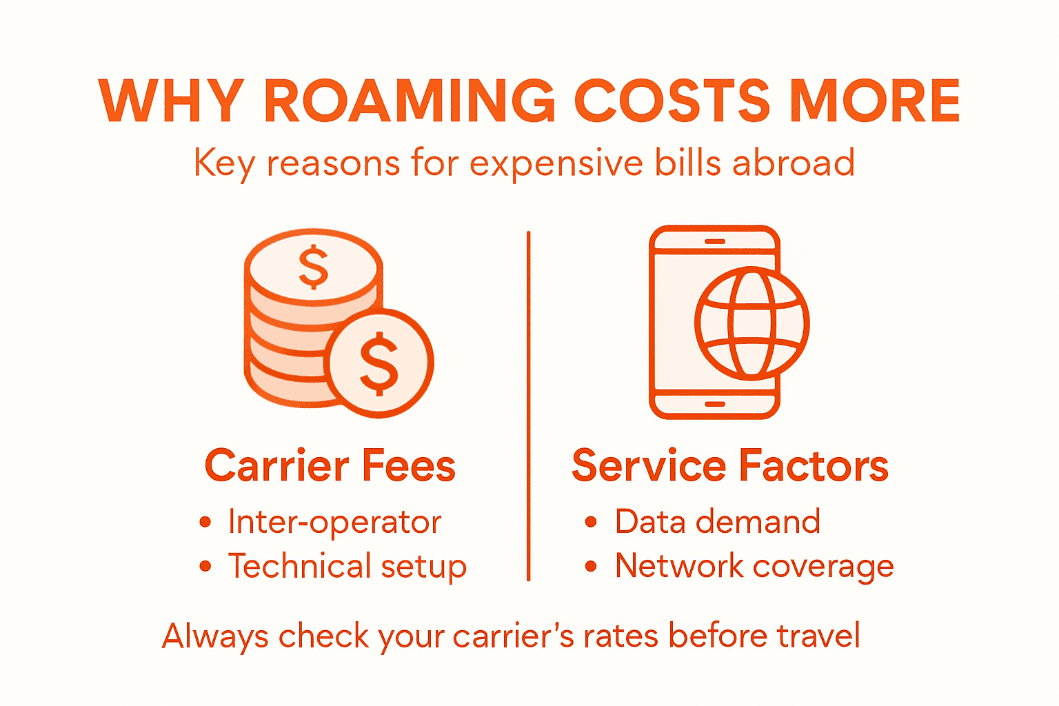 Infographic shows main reasons for roaming costs