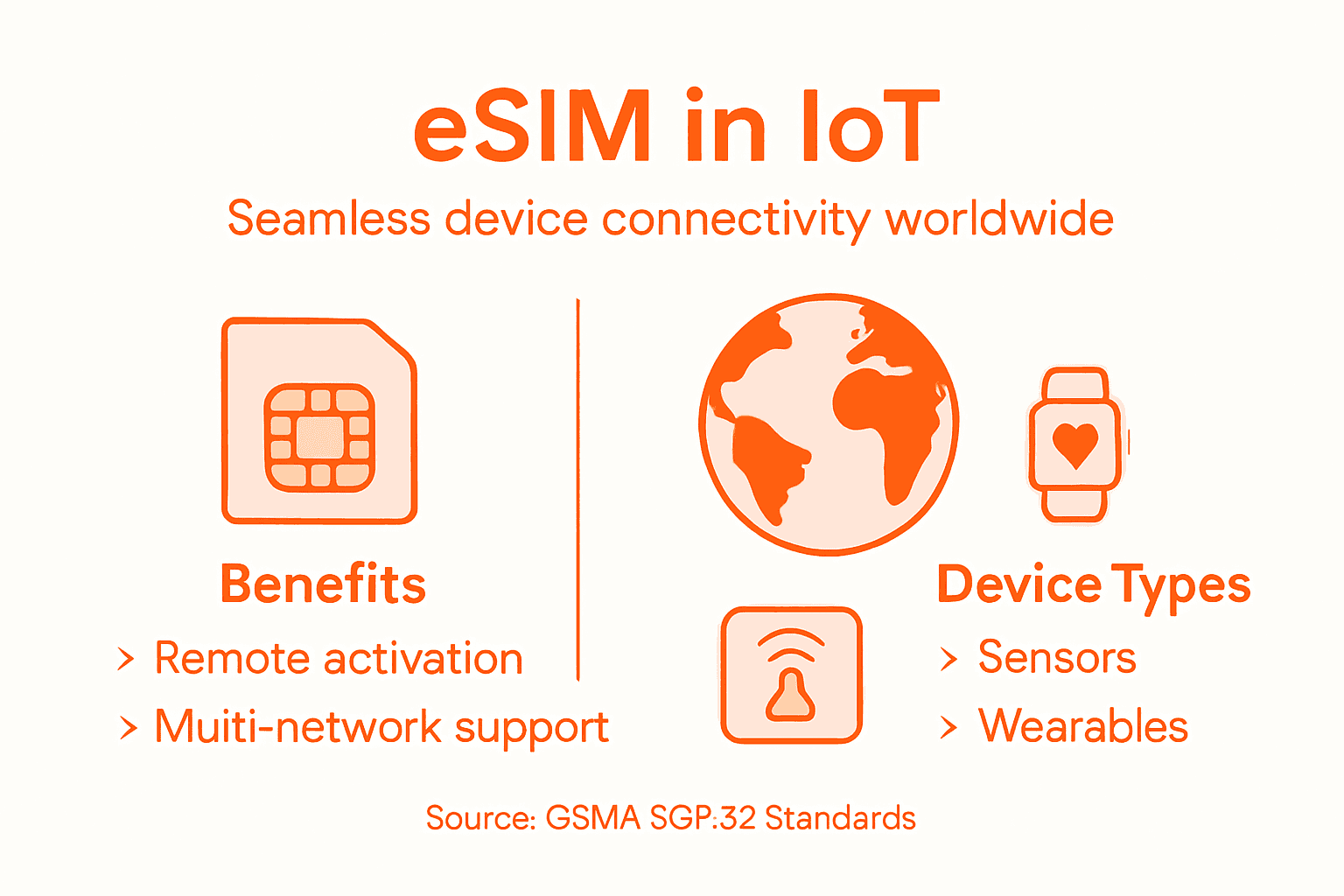 Infographic: eSIM benefits for IoT connectivity