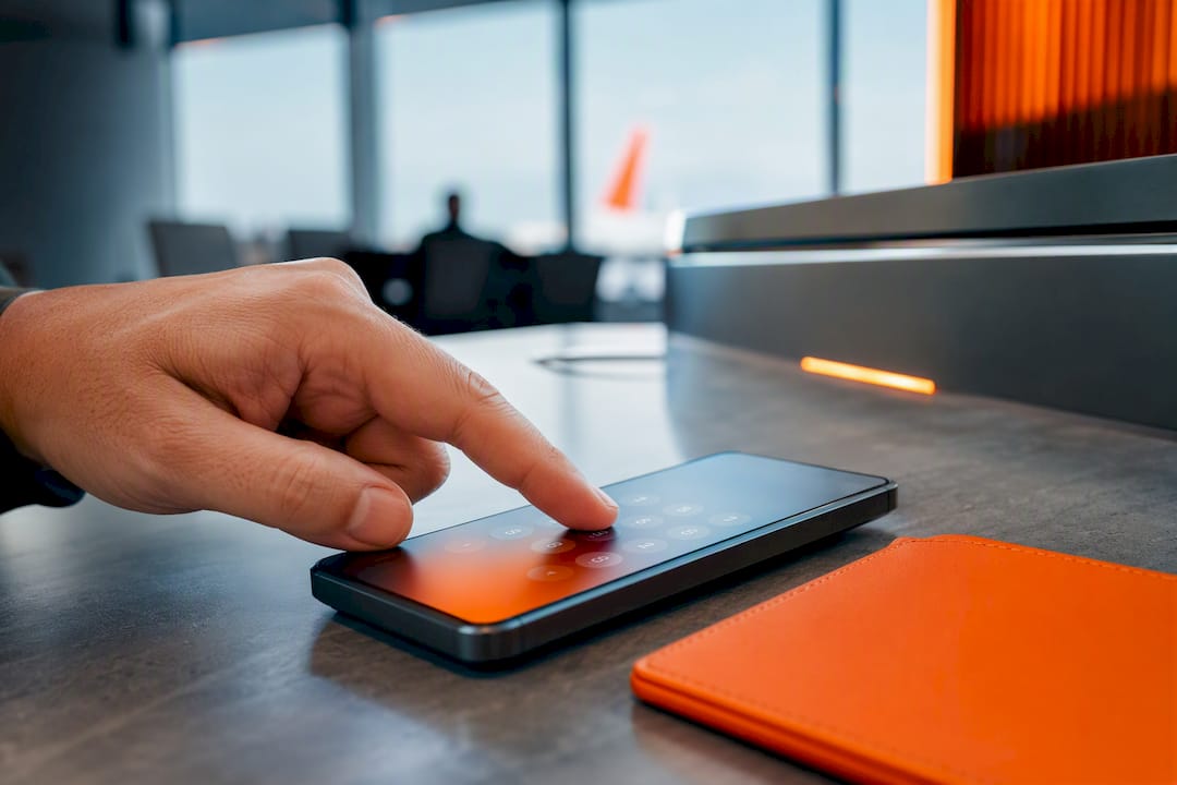 Hand checking eSIM compatibility on Android phone